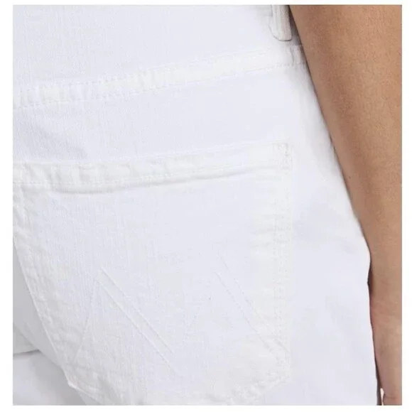 MOTHER Women's The Ditcher Crop Totally Innocent White Jeans Size 32 NWOT $189 - Picture 4 of 14
